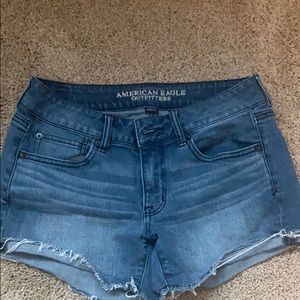 Denim cut off shorts